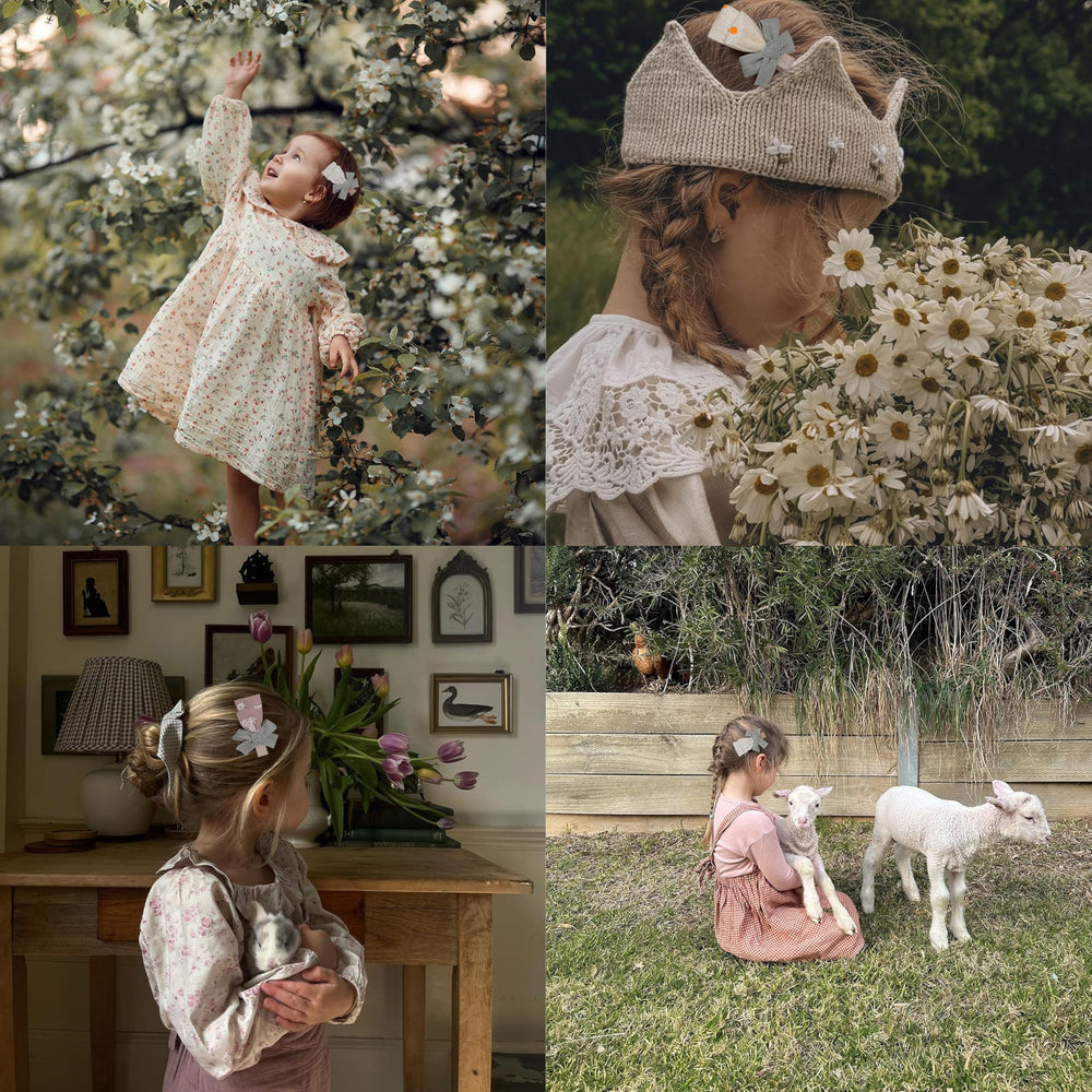 Fancy Clouds handmade bouquets—color-coordinated bows for cohesive school outfits