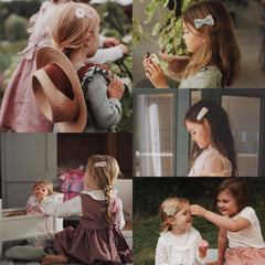Fancy Clouds leather butterfly embellishment on clip adds cute detail for little girls.