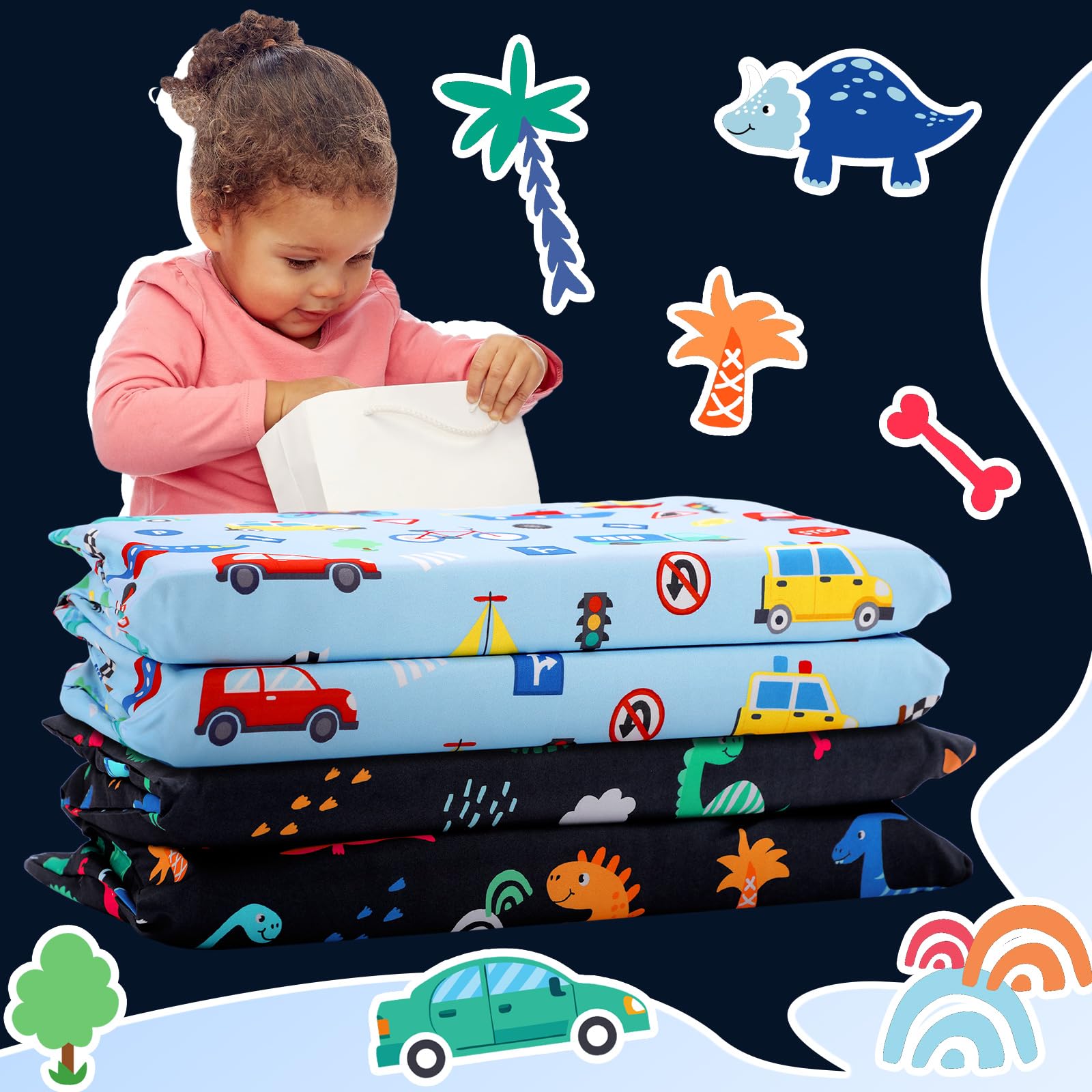 Fanfanwin portable nap mat cover ideal for daycare and school