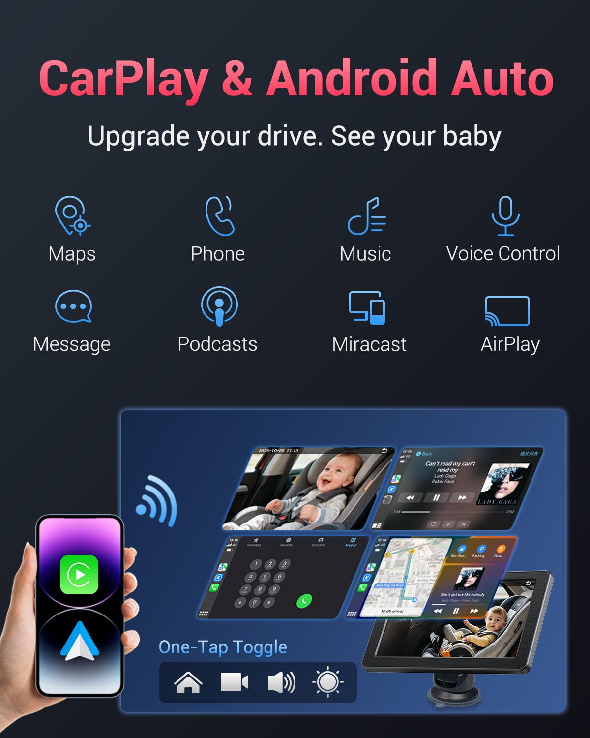 Faninso 7-inch touchscreen makes adjustments fast and easy