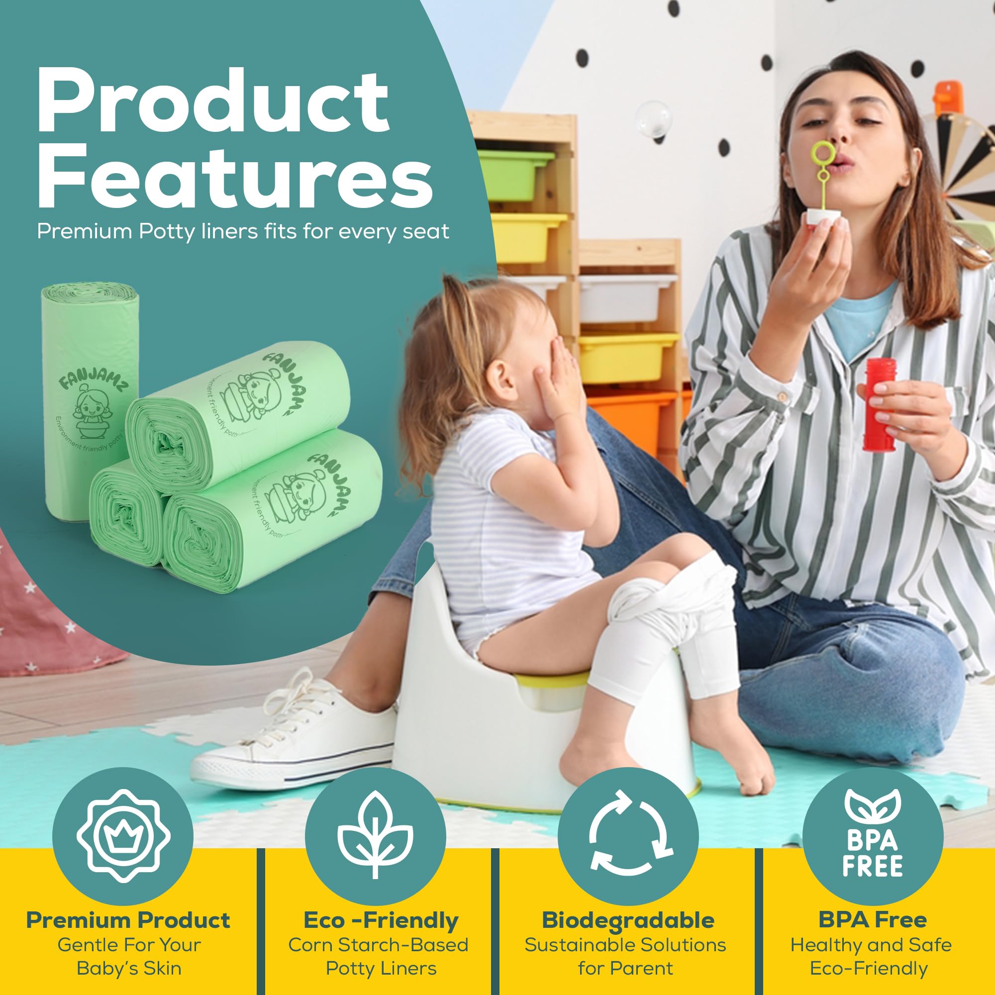 Fanjamz leakproof resin liners preventing spills during transport