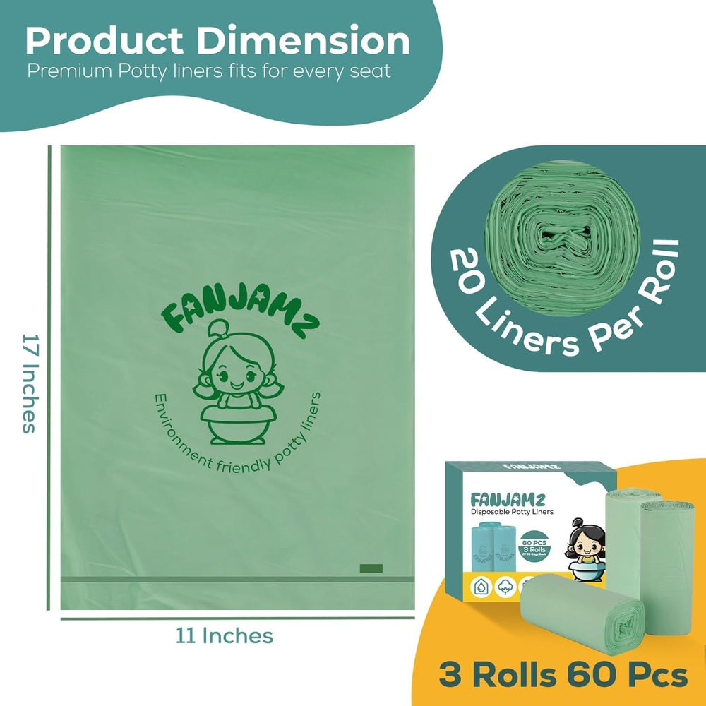 Fanjamz potty liners with OxoTot compatibility for easy seating
