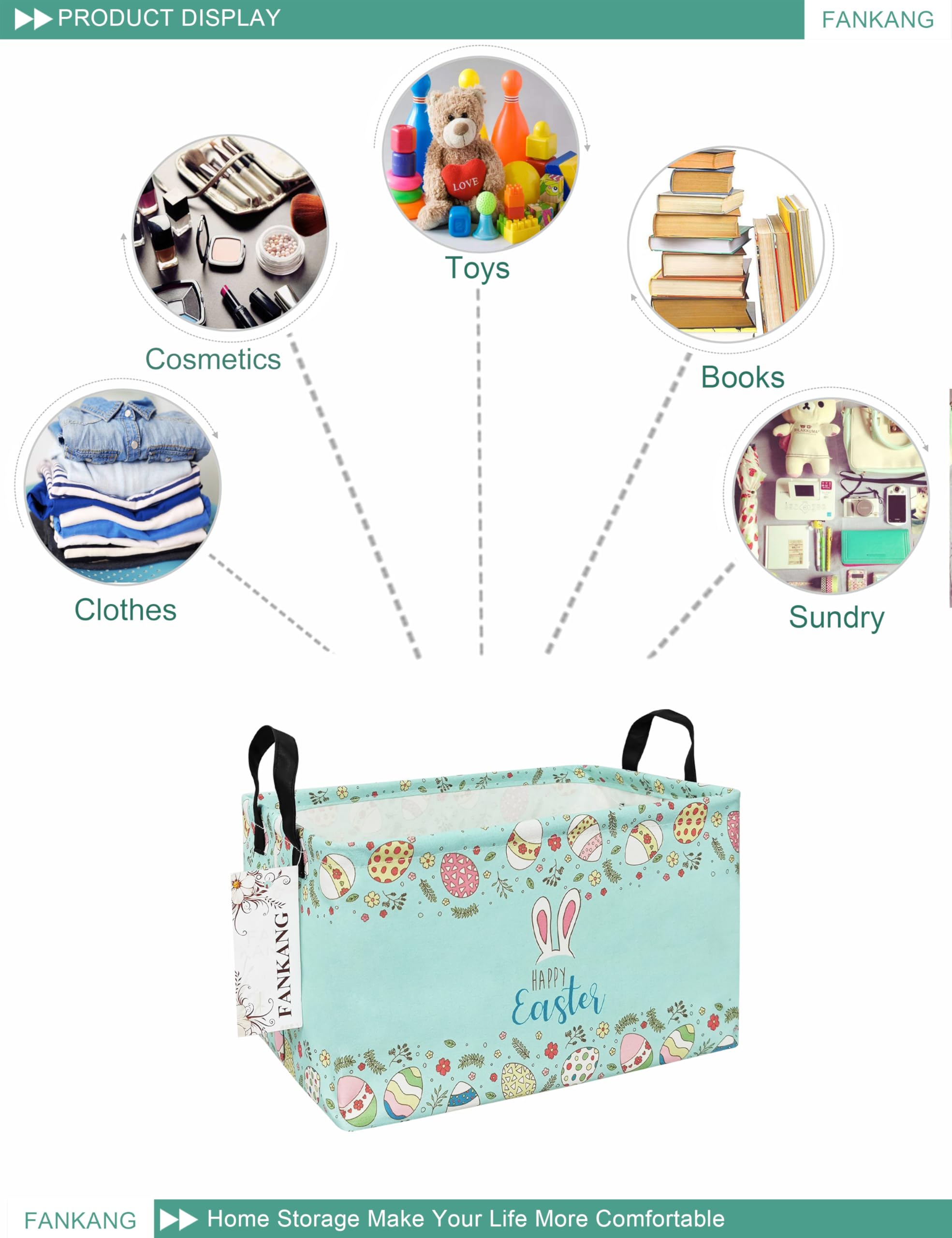 FANKANG animal-pattern storage – cute design that adds charm while organizing.
