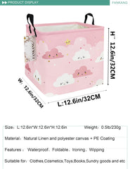 FANKANG canvas laundry basket folded flat for compact storage