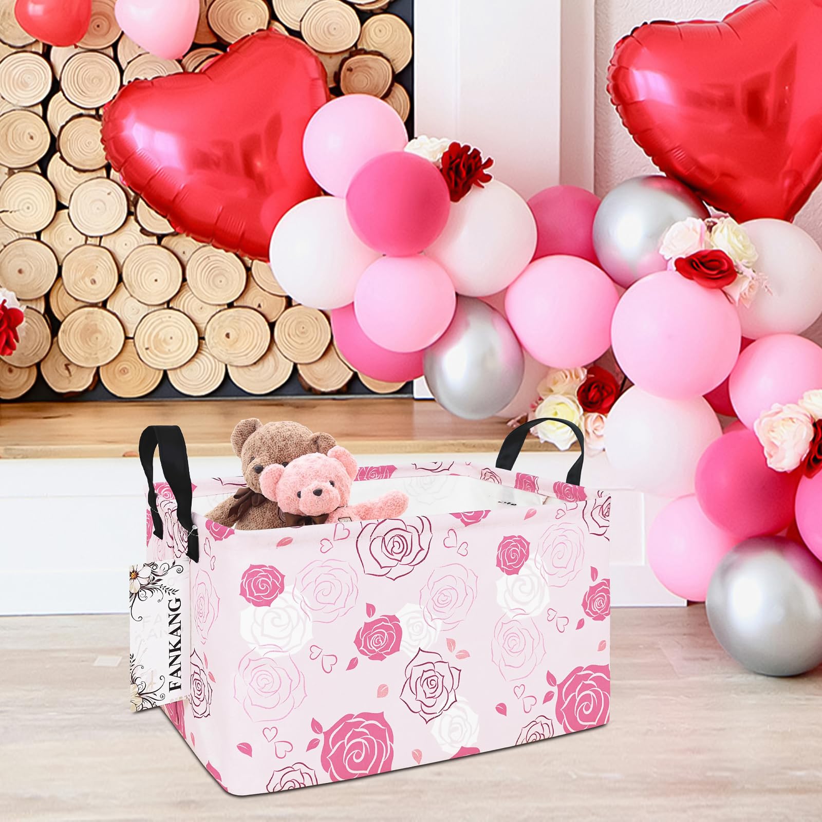 FANKANG canvas laundry basket with waterproof coating keeps damp items separated.