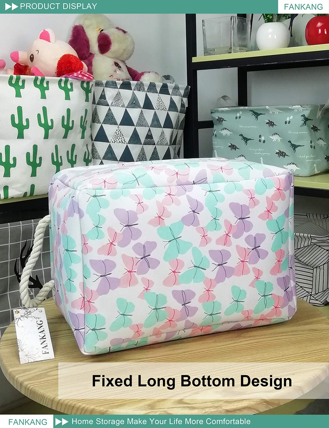 FANKANG multi-room storage bin: versatile decor-friendly basket for linen and blankets.