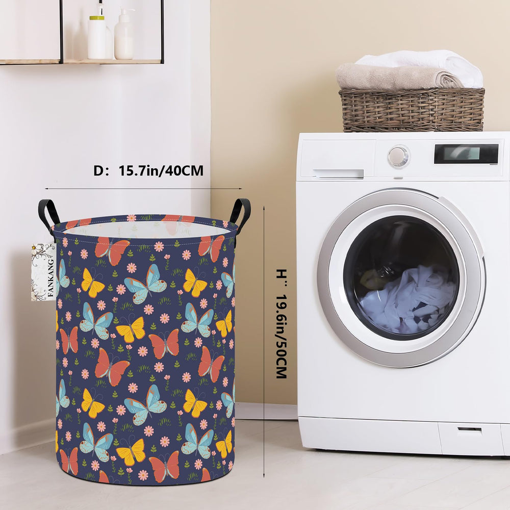 FANKANG nursery hamper side view with handles for easy toting and laundry