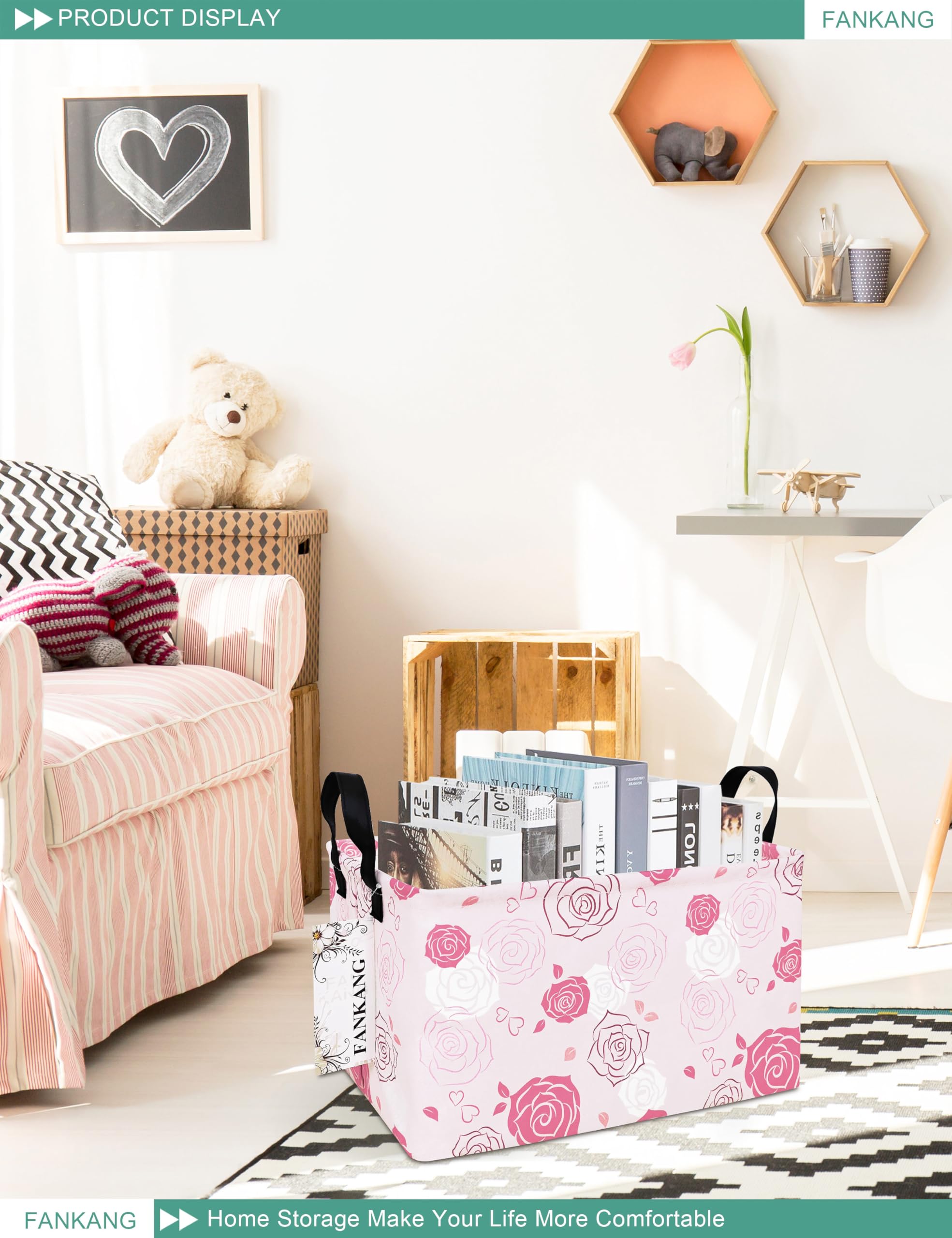 FANKANG side handles make toting to bedrooms or playrooms effortless.