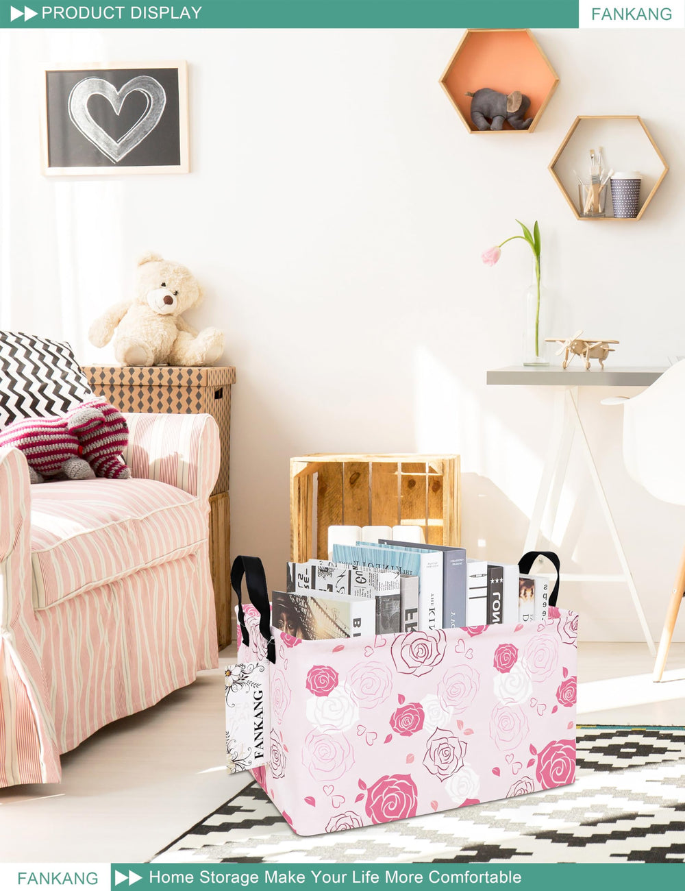 FANKANG side handles make toting to bedrooms or playrooms effortless.