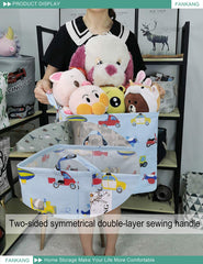 FANKANG square car hamper folded demonstrates space-saving storage when not in use.