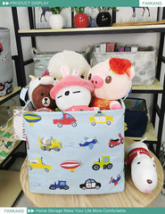 FANKANG square car hamper open top reveals wide mouth for quick toy sorting.
