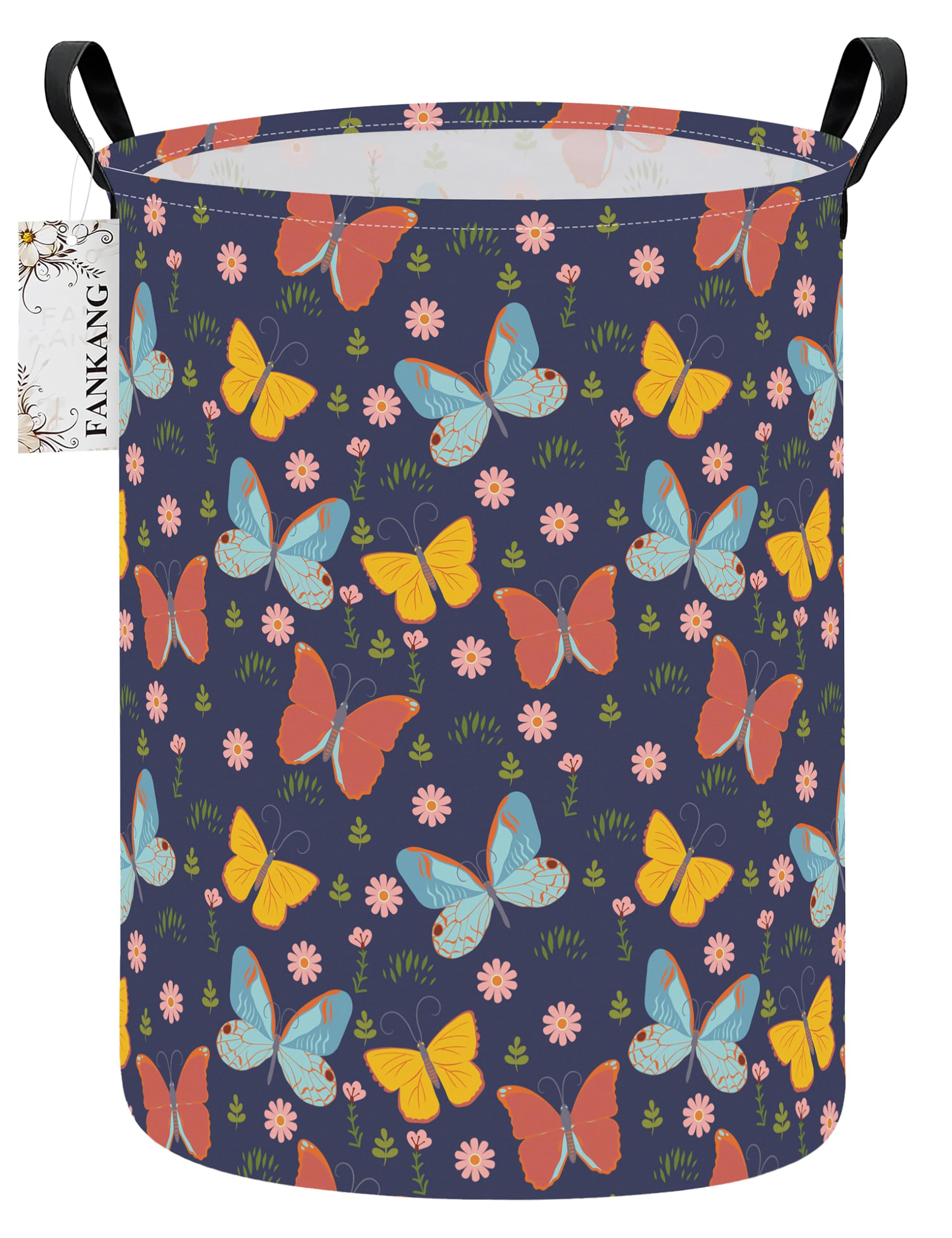 FANKANG storage basket butterfly pattern front view for toy and book organization