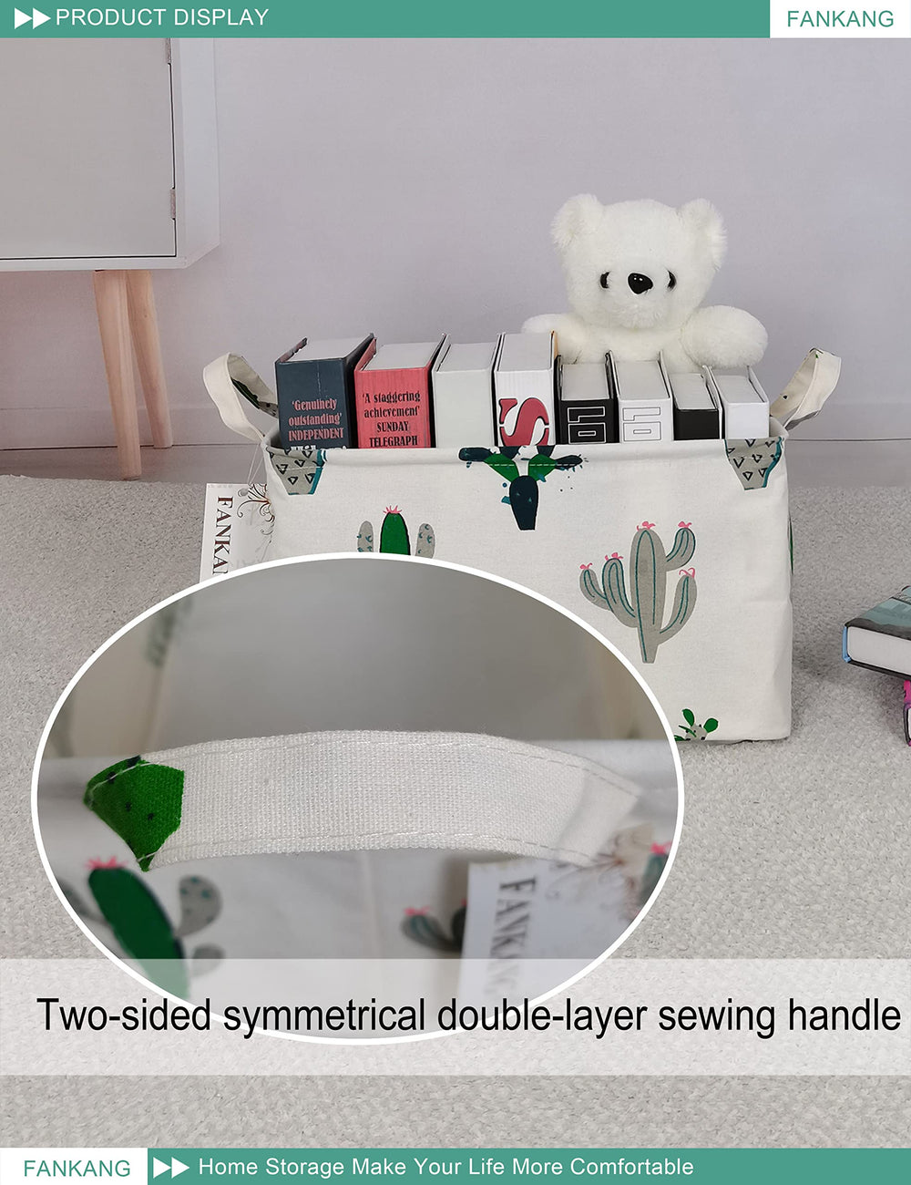 FANKANG storage basket clothes-hamper supports daily laundry with waterproof coating.