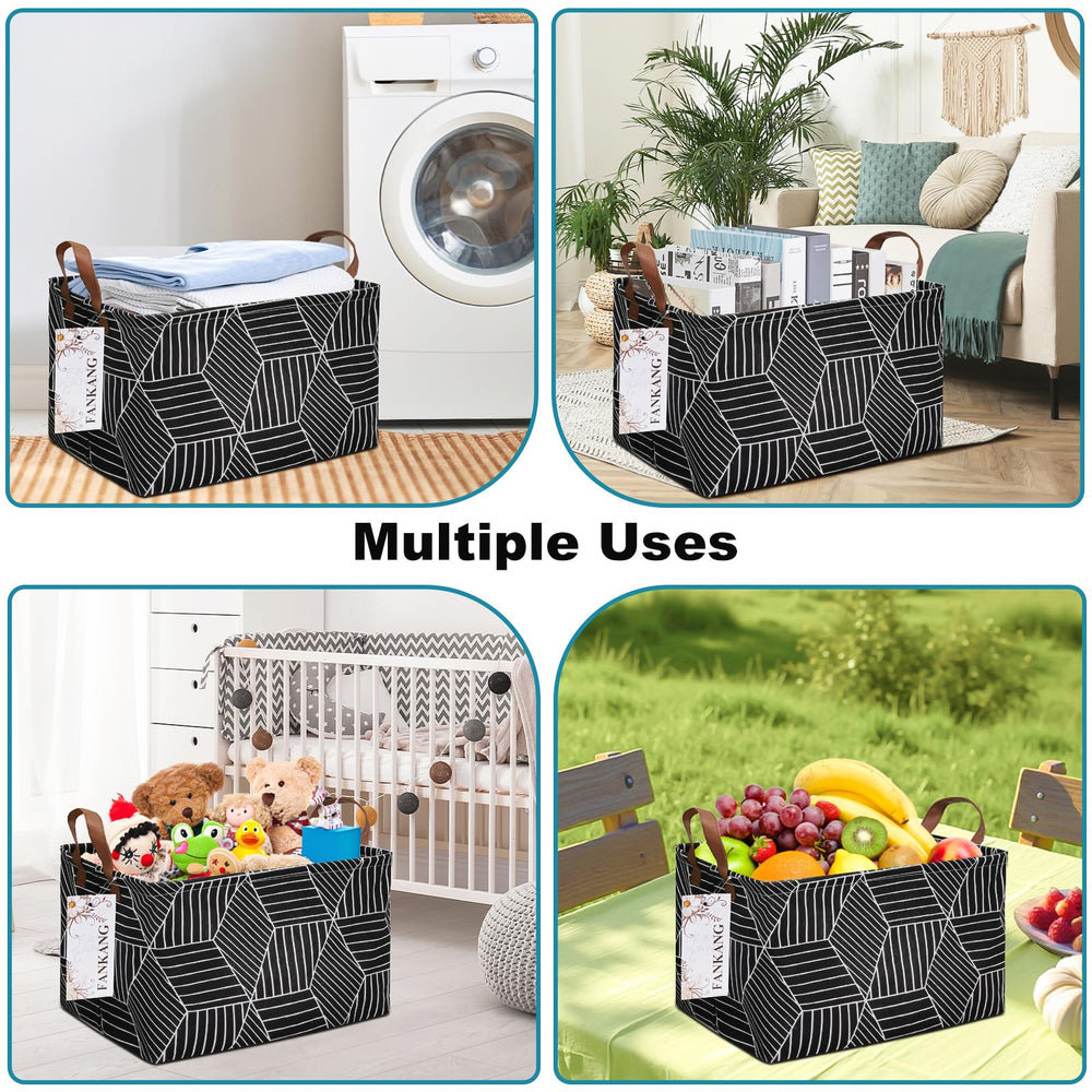 FANKANG storage basket in bedroom setup for clothes and linens