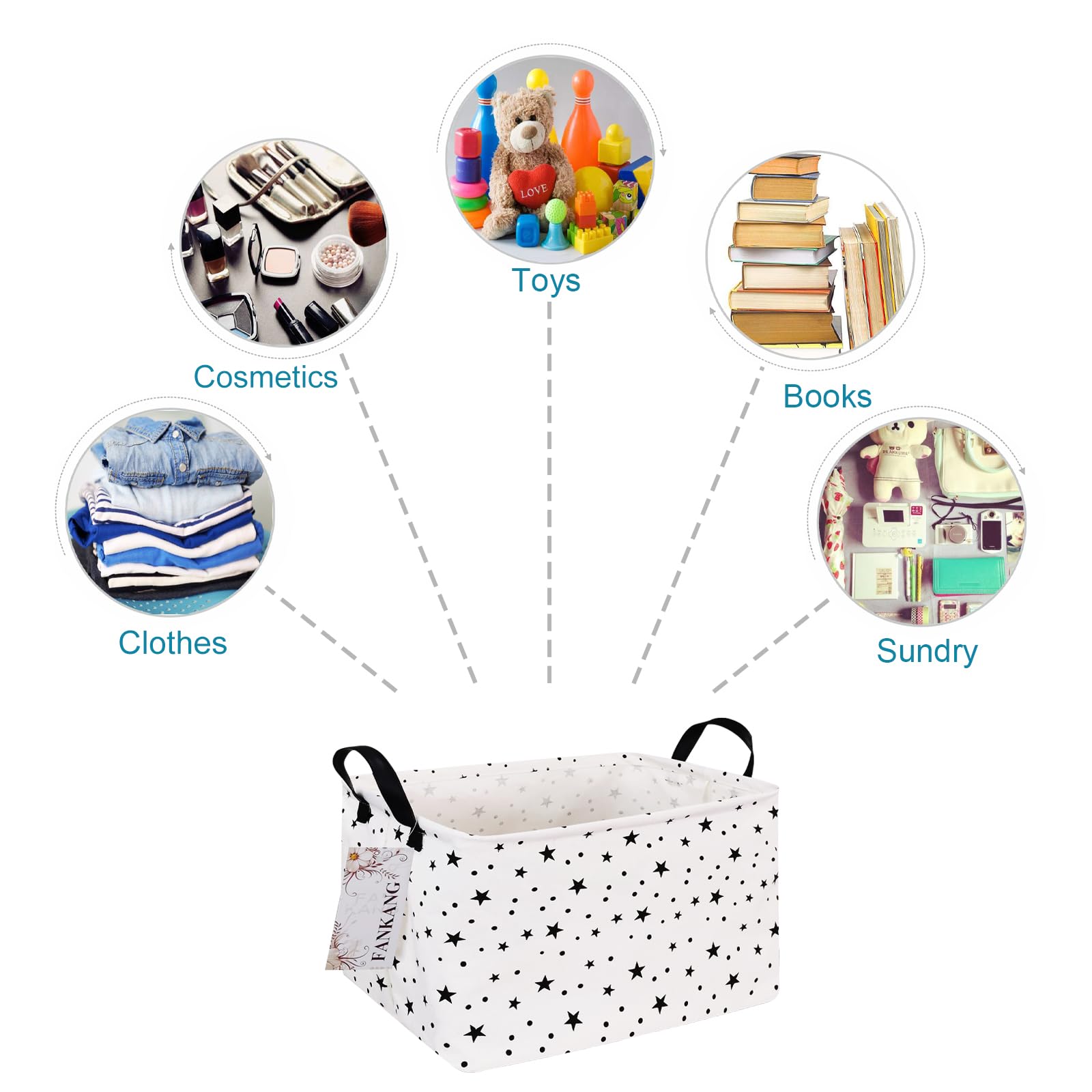 FANKANG storage basket is a versatile multi-use organizer.