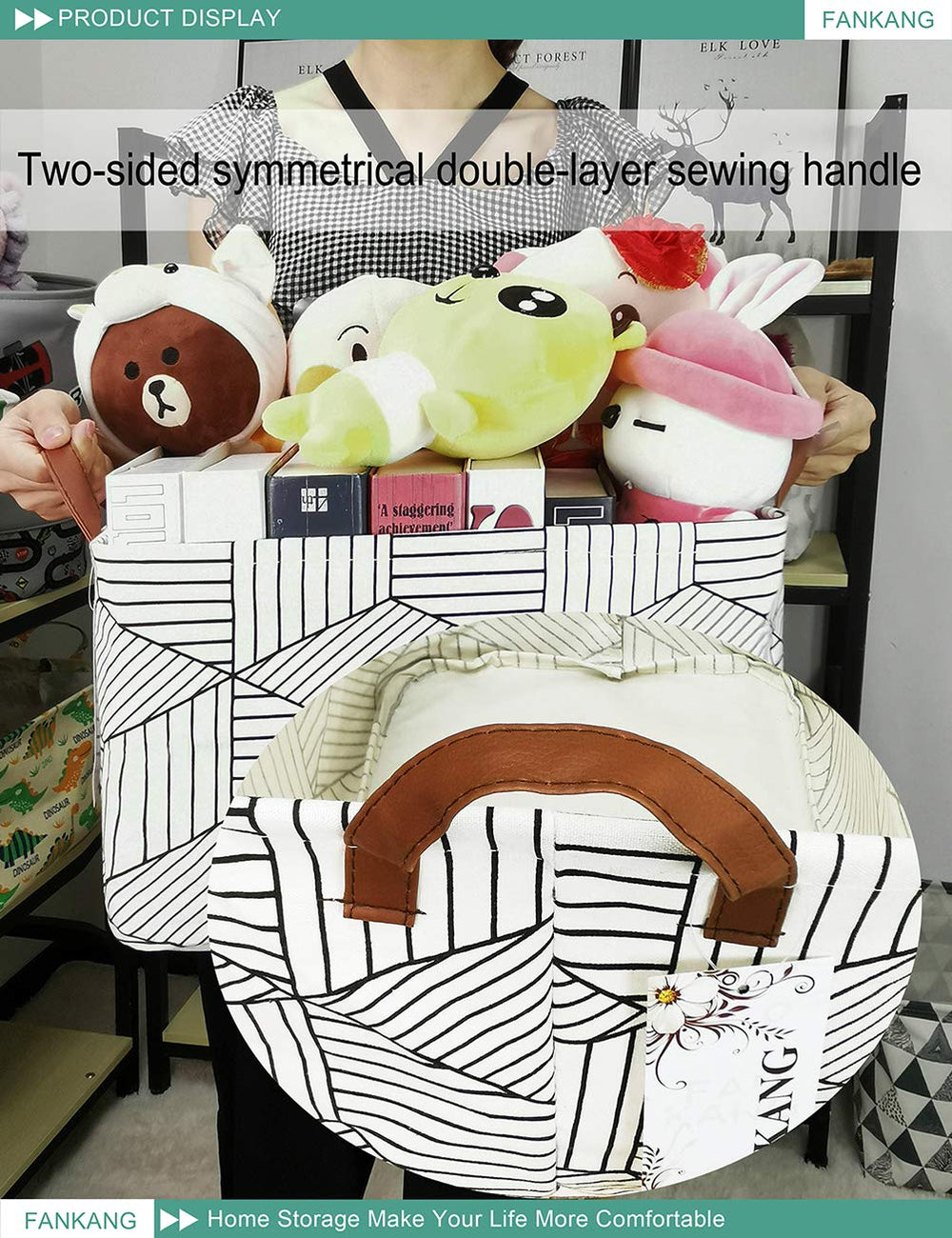 FANKANG storage basket-open-usage shows upright standing for quick access.