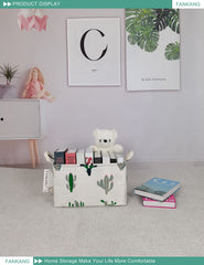 FANKANG storage basket toys-organizer holds plushes and books neatly.