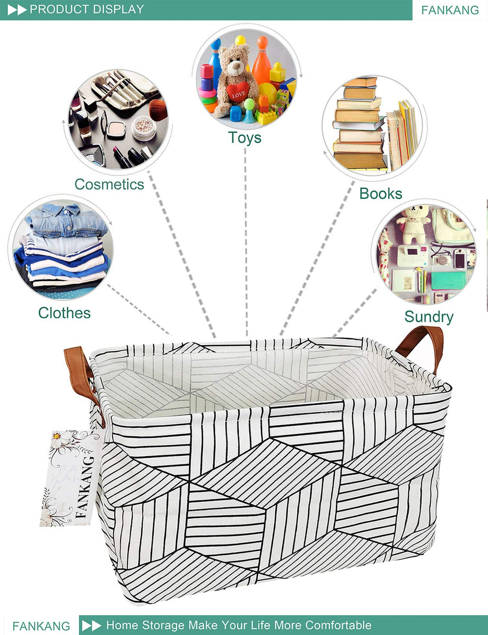 FANKANG storage basket-waterproof-coating showcases interior PE coating for spills.