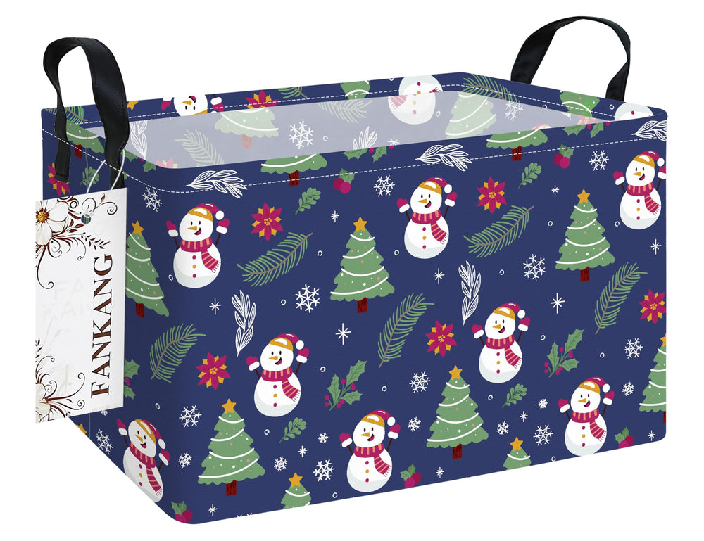 FANKANG storage bin with Christmas snowman pattern for toy organization