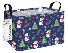 FANKANG storage bin with Christmas snowman pattern for toy organization