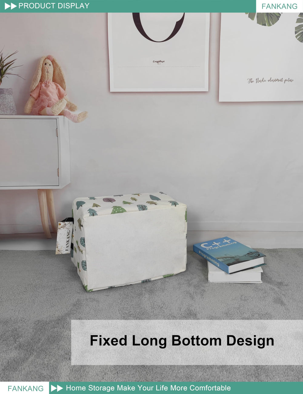FANKANG collapsible organizer fits under beds or in closets when not in use.