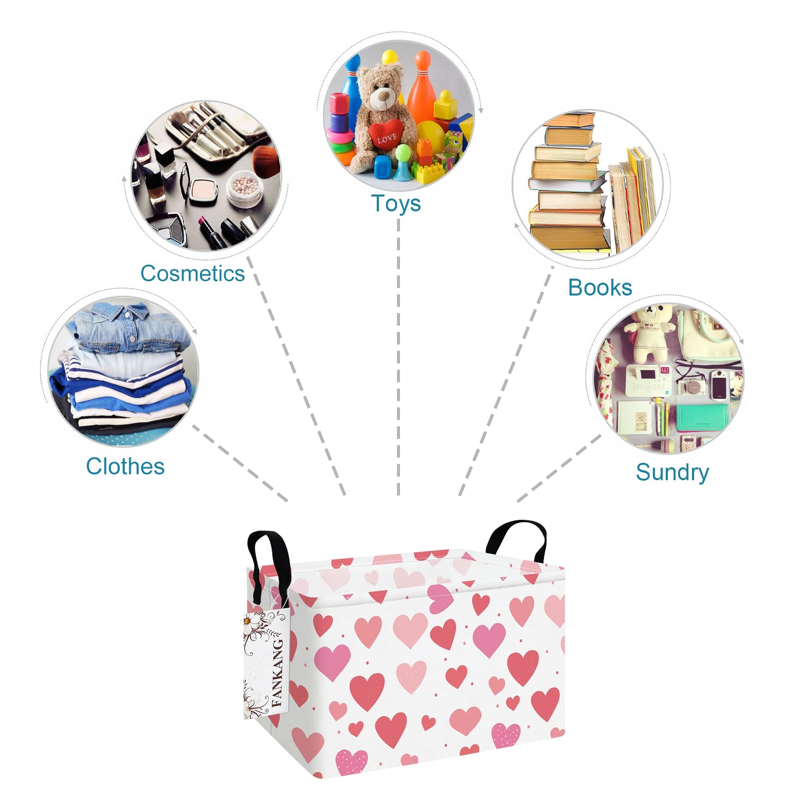 FANKANG storage bins are collapsible for space-saving organizing in any room.