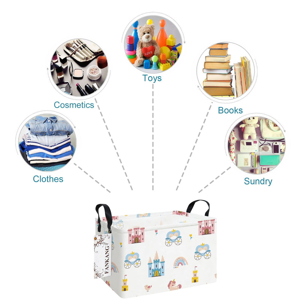 FANKANG storage bins used for kids’ toys highlights durability and portability.