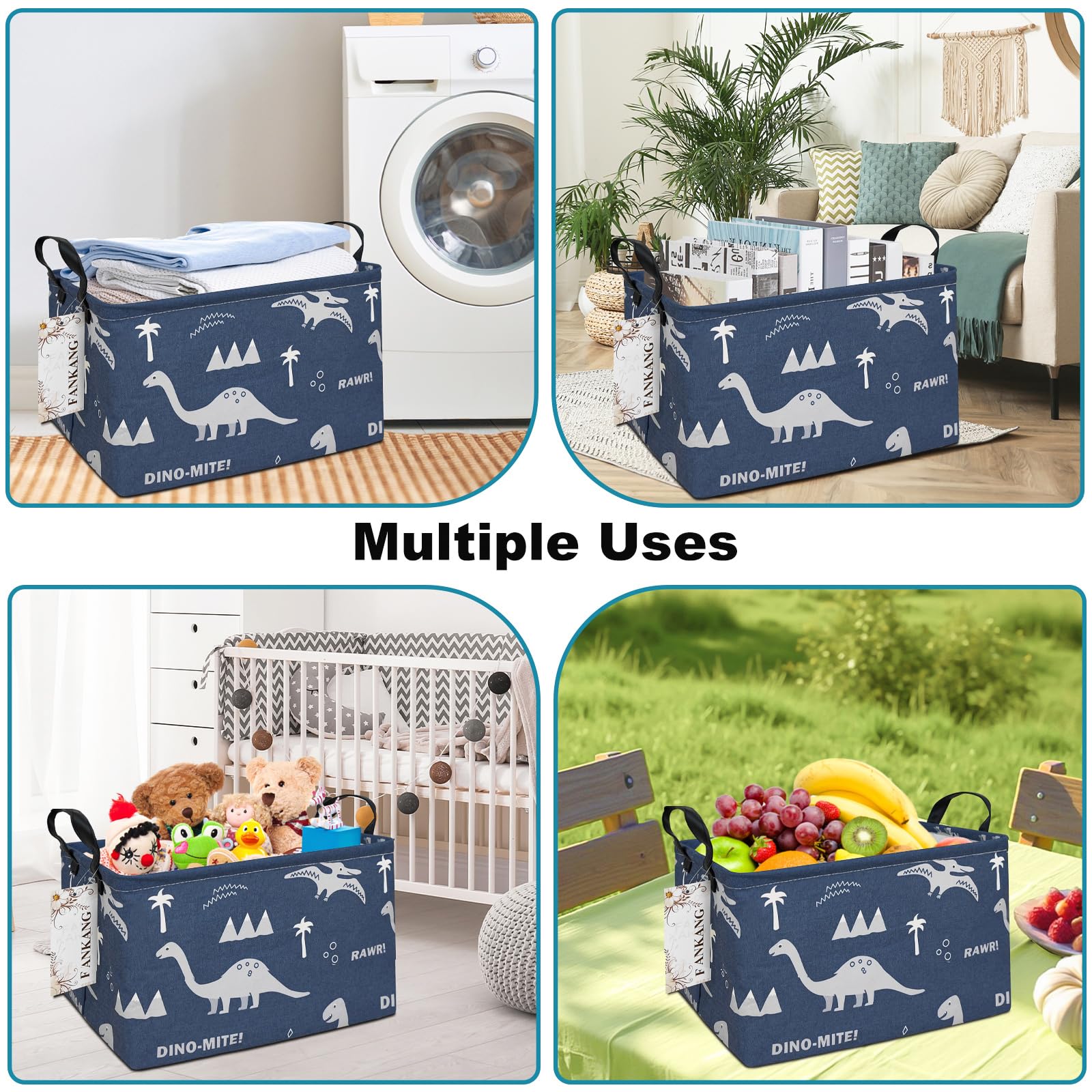 FANKANG laundry basket with waterproof PE coating suitable for towels and clothes.