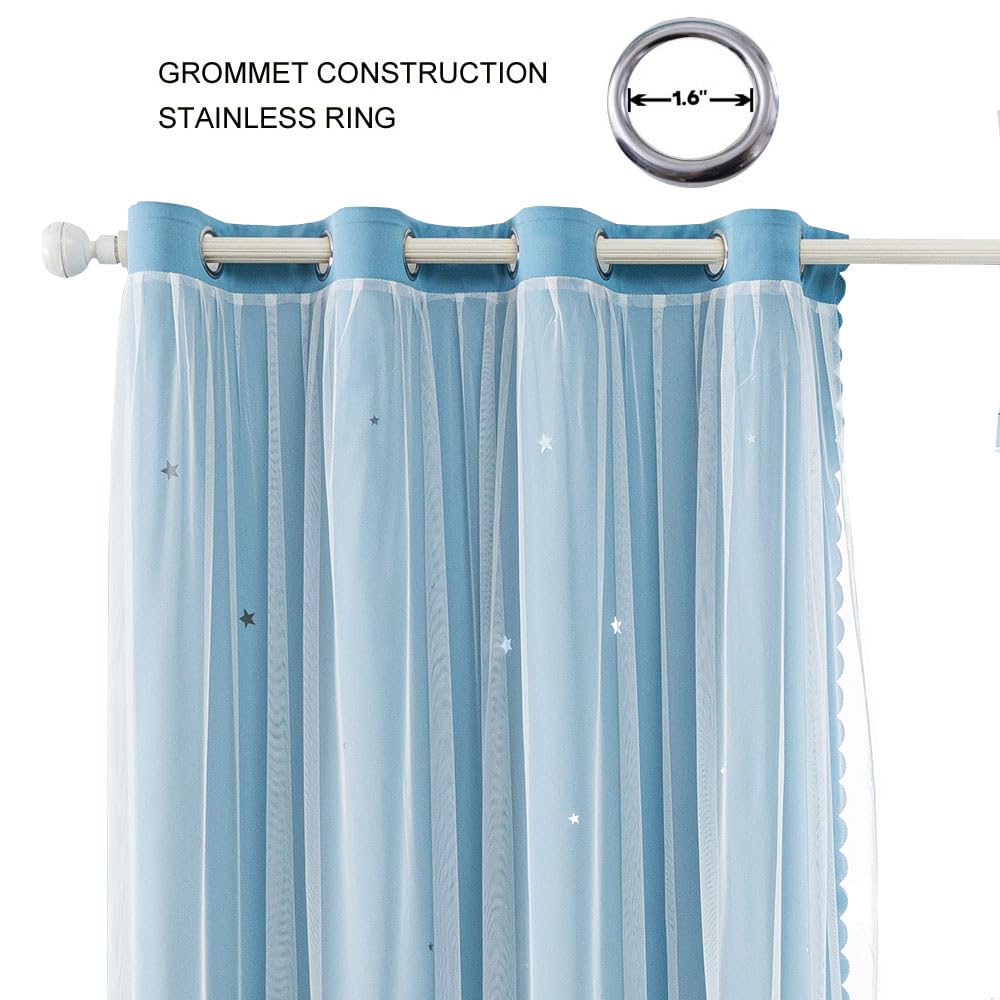 FANLI double-layer curtains with pleated yarn add elegant privacy.