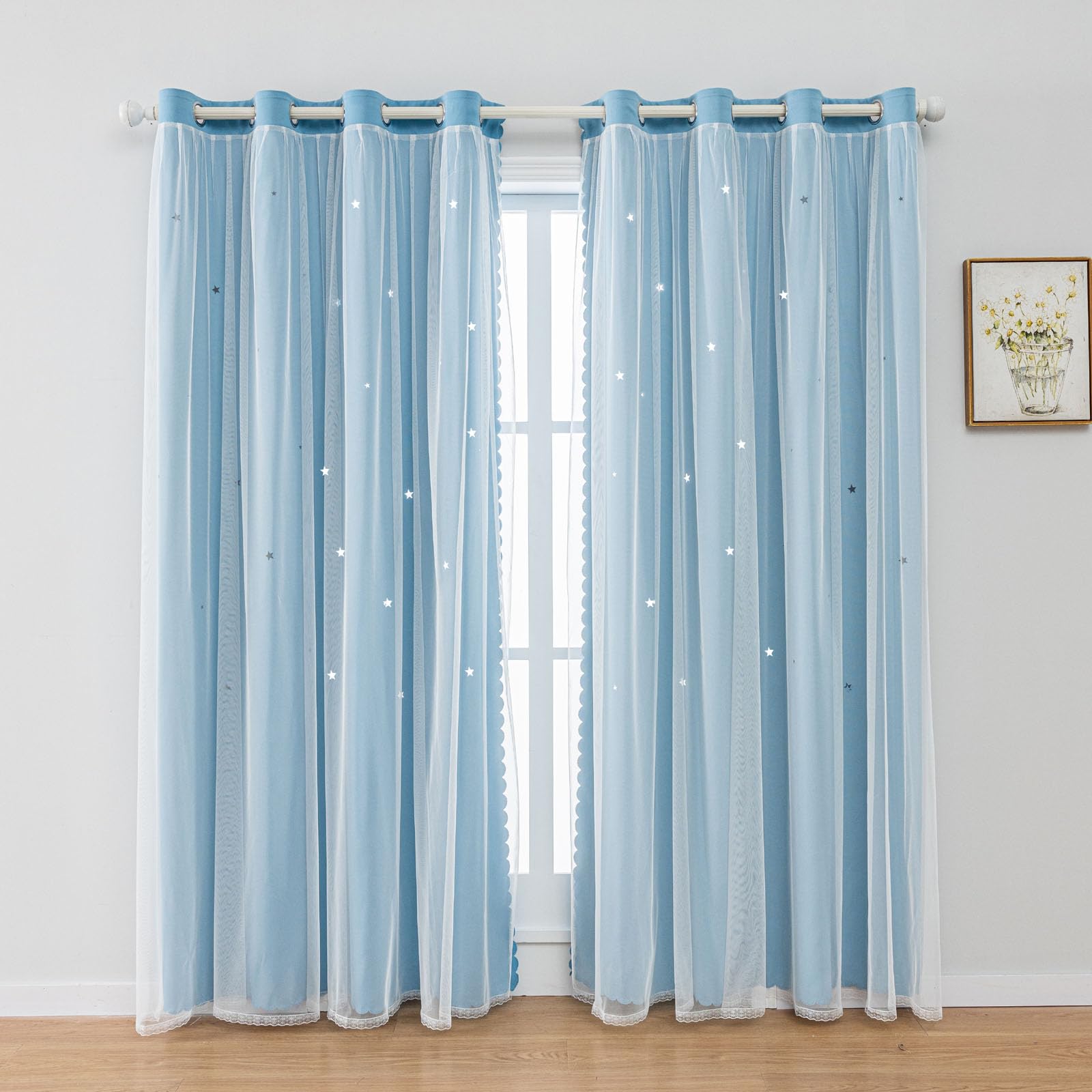 FANLI star-cutout curtains deliver dreamy lighting and privacy.