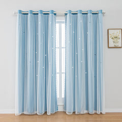 FANLI star-cutout curtains deliver dreamy lighting and privacy.