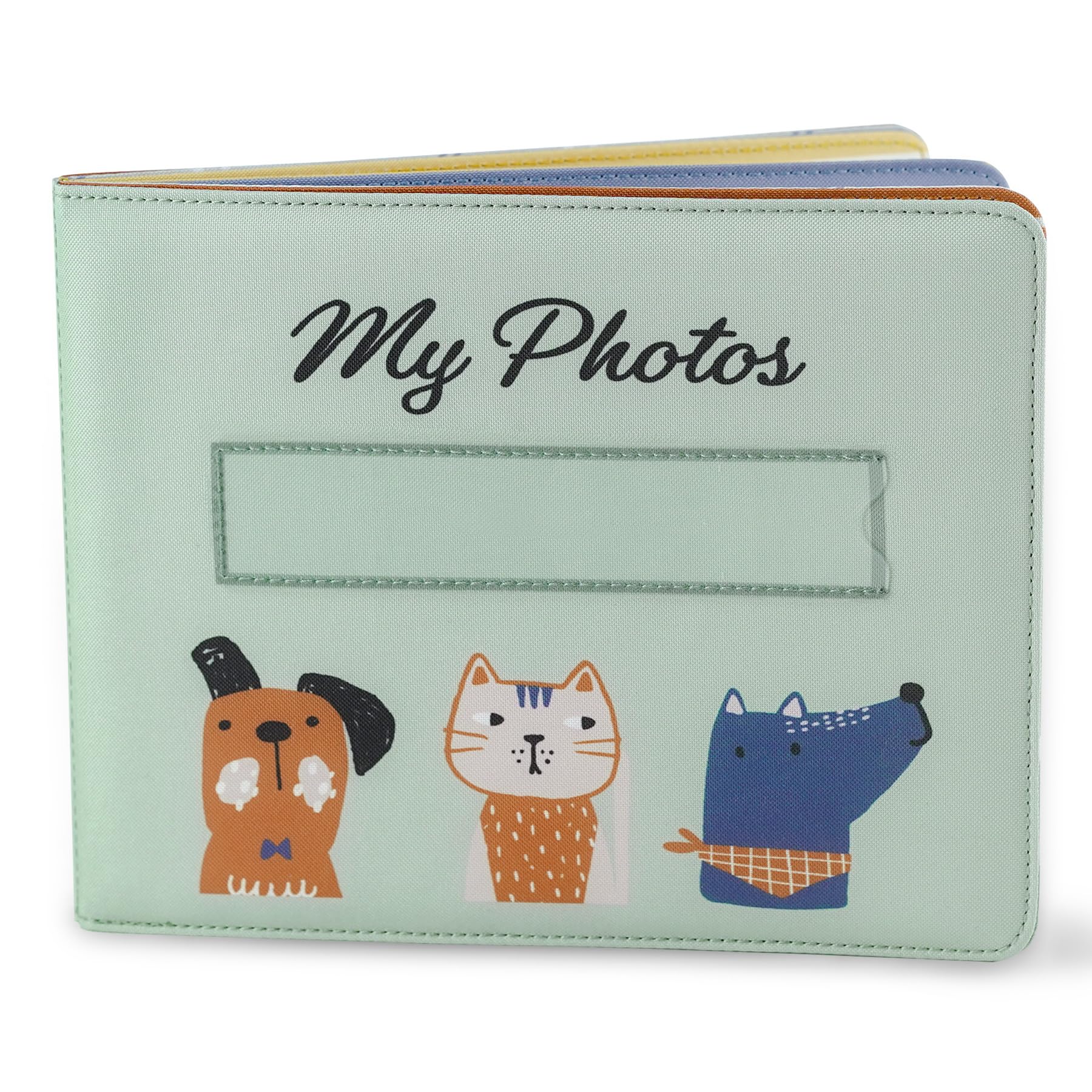 Fanna Baby Album cat-dog cover creates a cheerful keepsake for newborn memories.