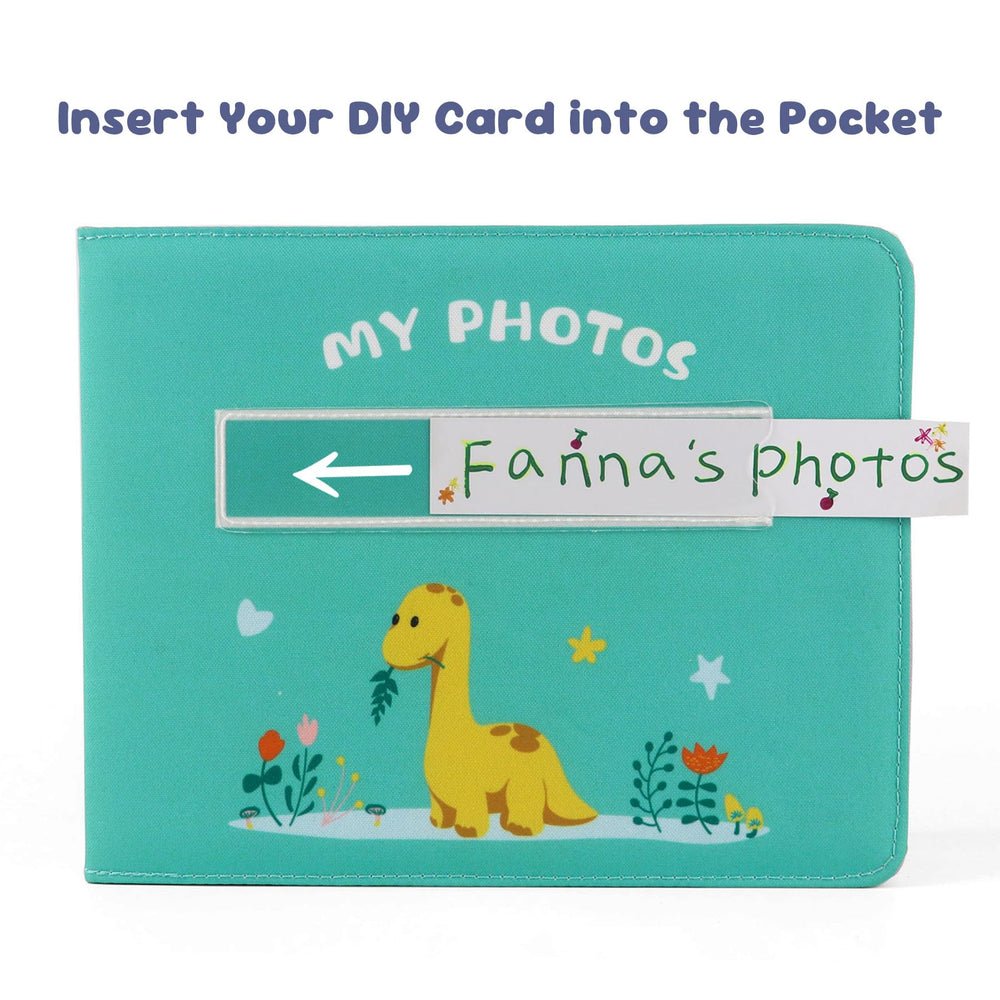 Fanna dinosaur-theme pattern interior with colorful pages for playful memories.