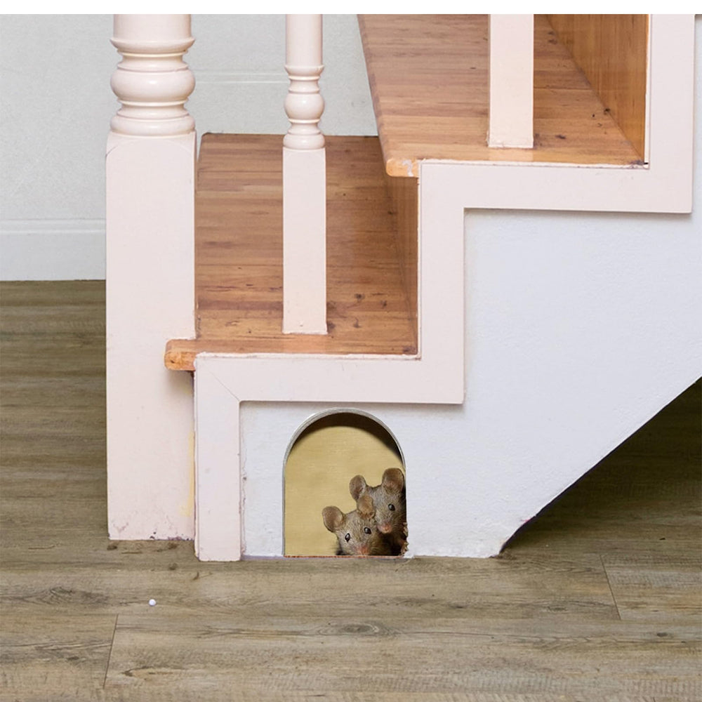 Fanshuge 3D mouse hole wall decal set 06 supports quick kid friendly decorating.