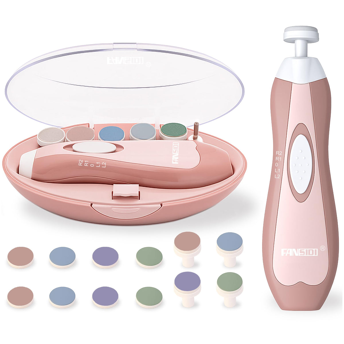 Fansidi baby nail trimmer blush petal pink case for gentle newborn grooming