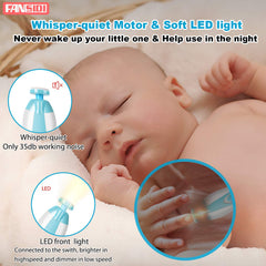 FANSIDI nail trimmer showing multiple speeds for various ages.
