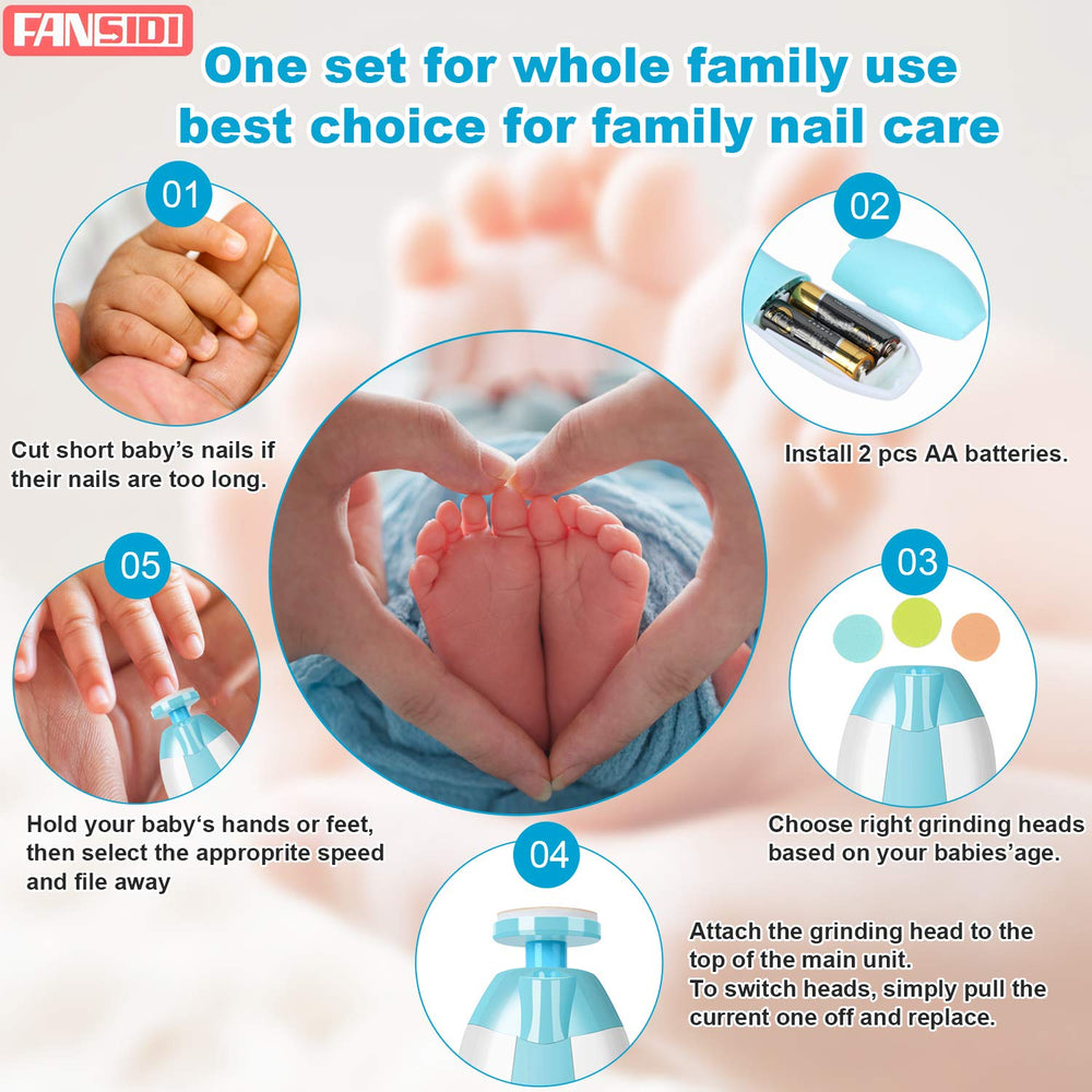 Compact storage case with FANSIDI nail trimmer and accessories.