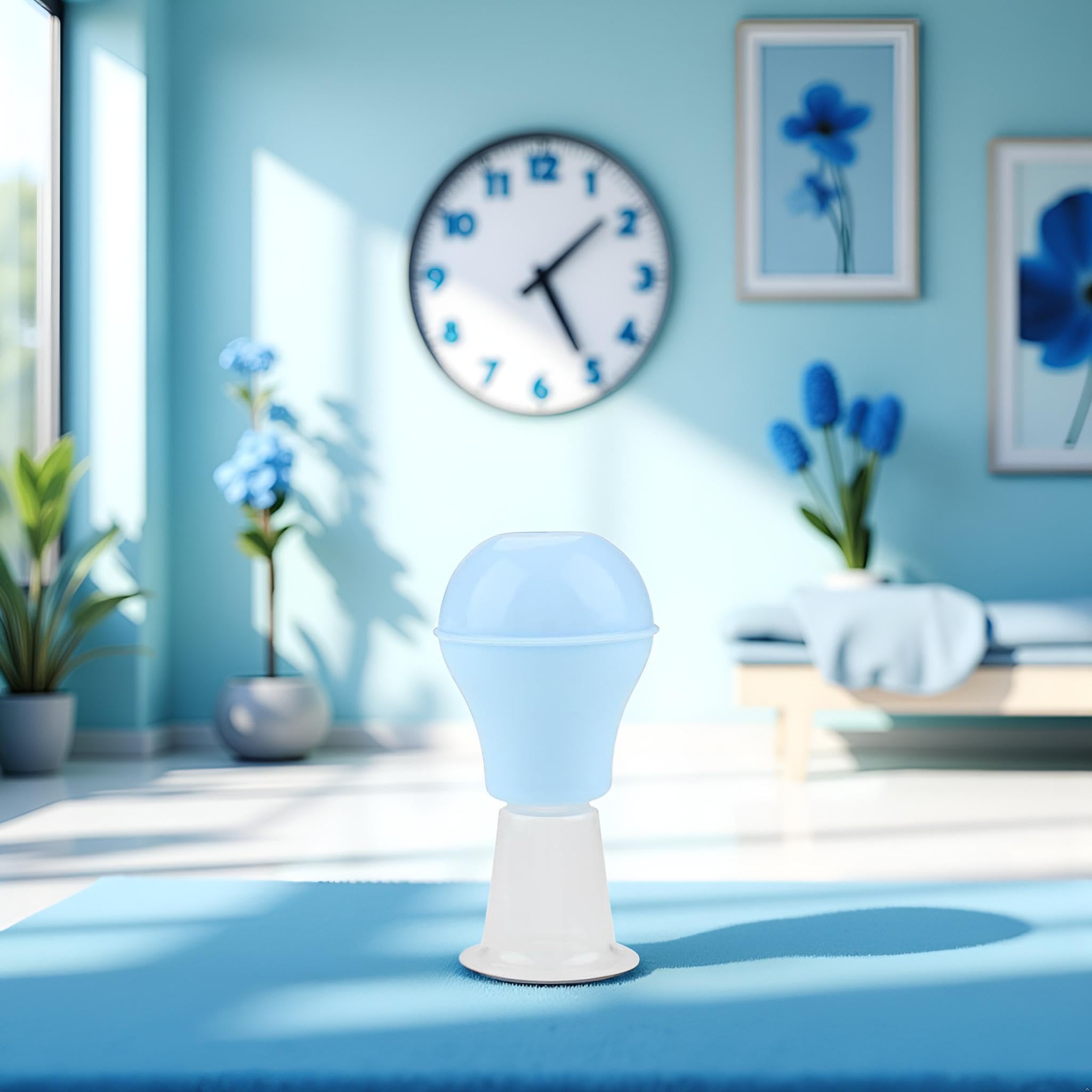 Fansoftiks blue nipple corrector in use demonstrates gentle suction action