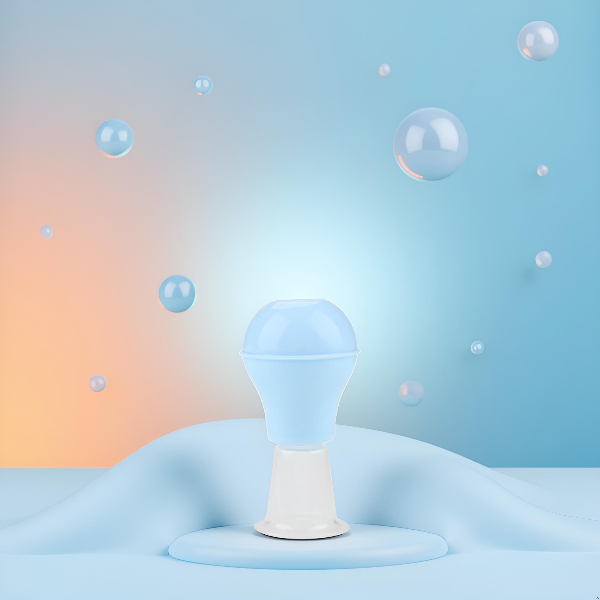 Fansoftiks blue nipple corrector silicone suction action close-up illustration