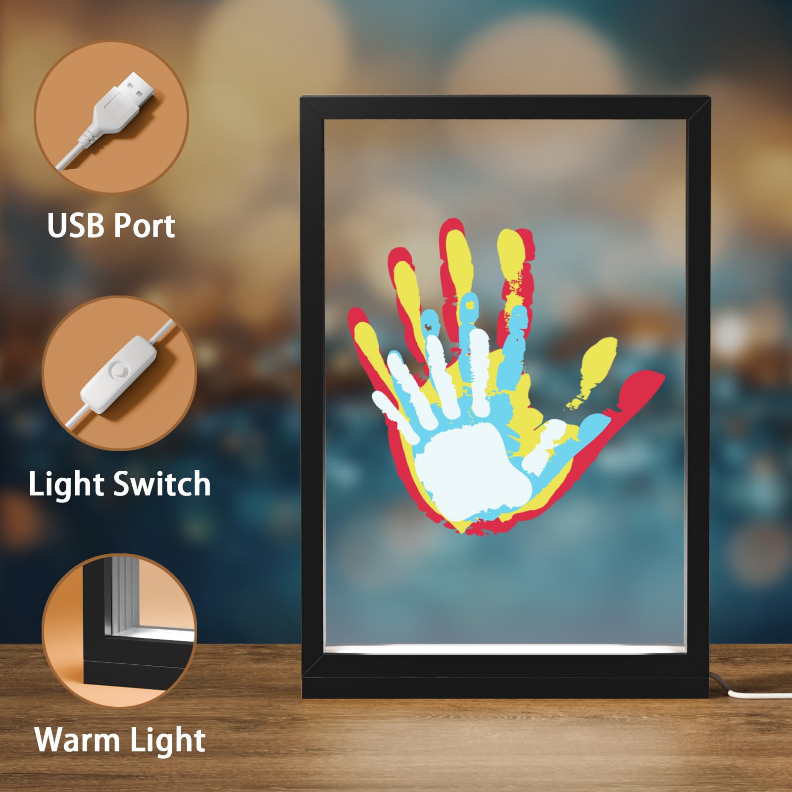 FANTASTIC HOUSE handprint-kit-dated-handprints captures memories with grandma and grandkids.