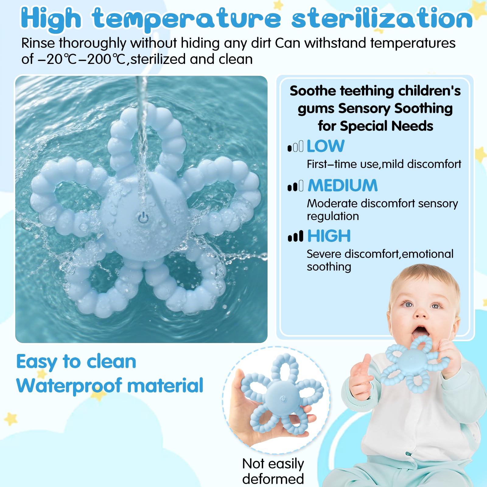 Fantspati vibrating sensory chew toy travel compact display showcasing portability
