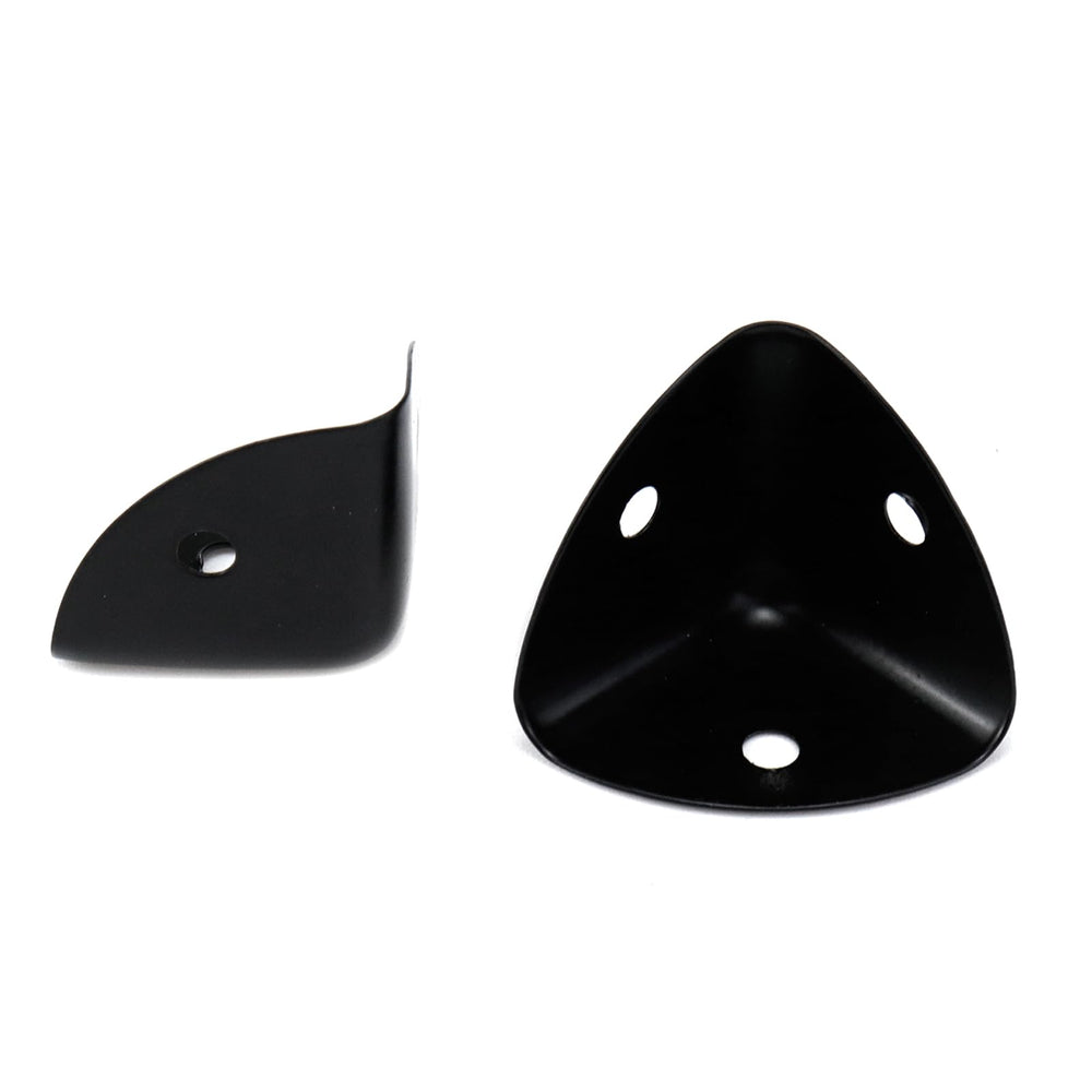 Faotup metal box corner protector black assembly screws shows easy installation for DIY projects.