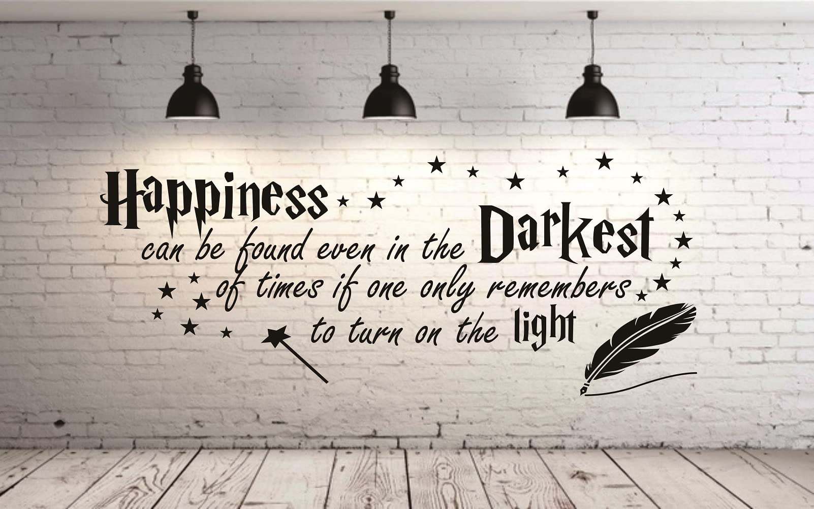 FARAMON quote-happiness wall-sticker with flexible arrangement options