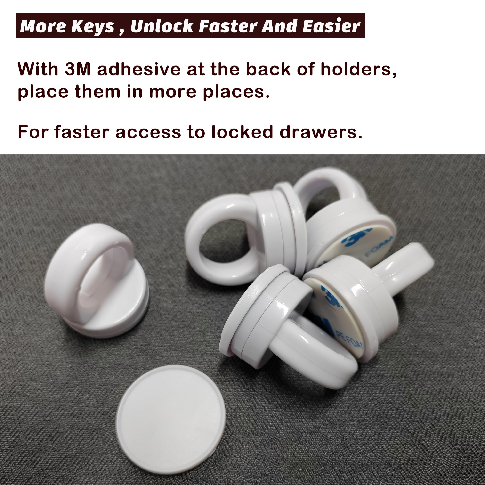 Fariita keys in use on a cabinet—easy access for caregivers.
