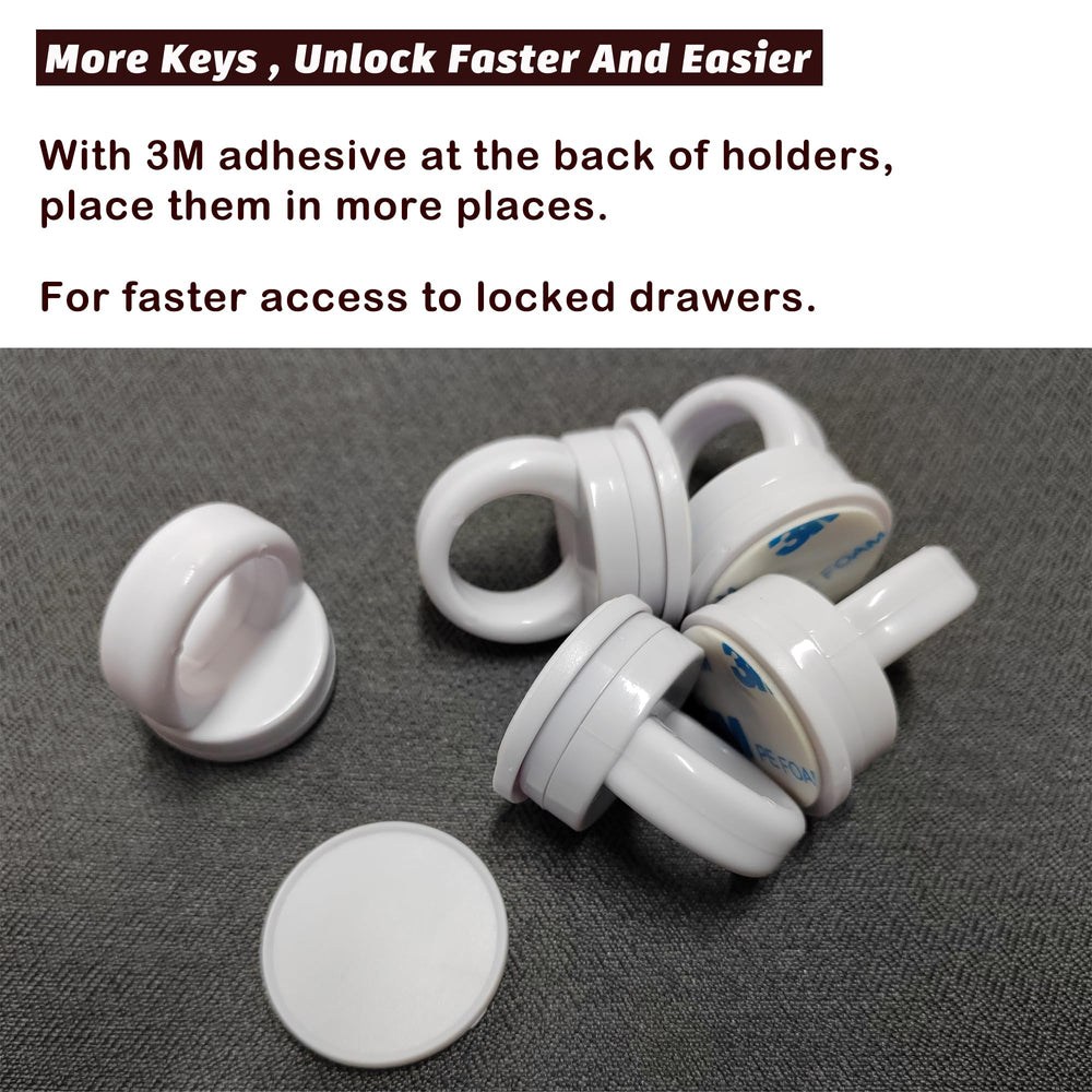 Fariita keys in use on a cabinet—easy access for caregivers.