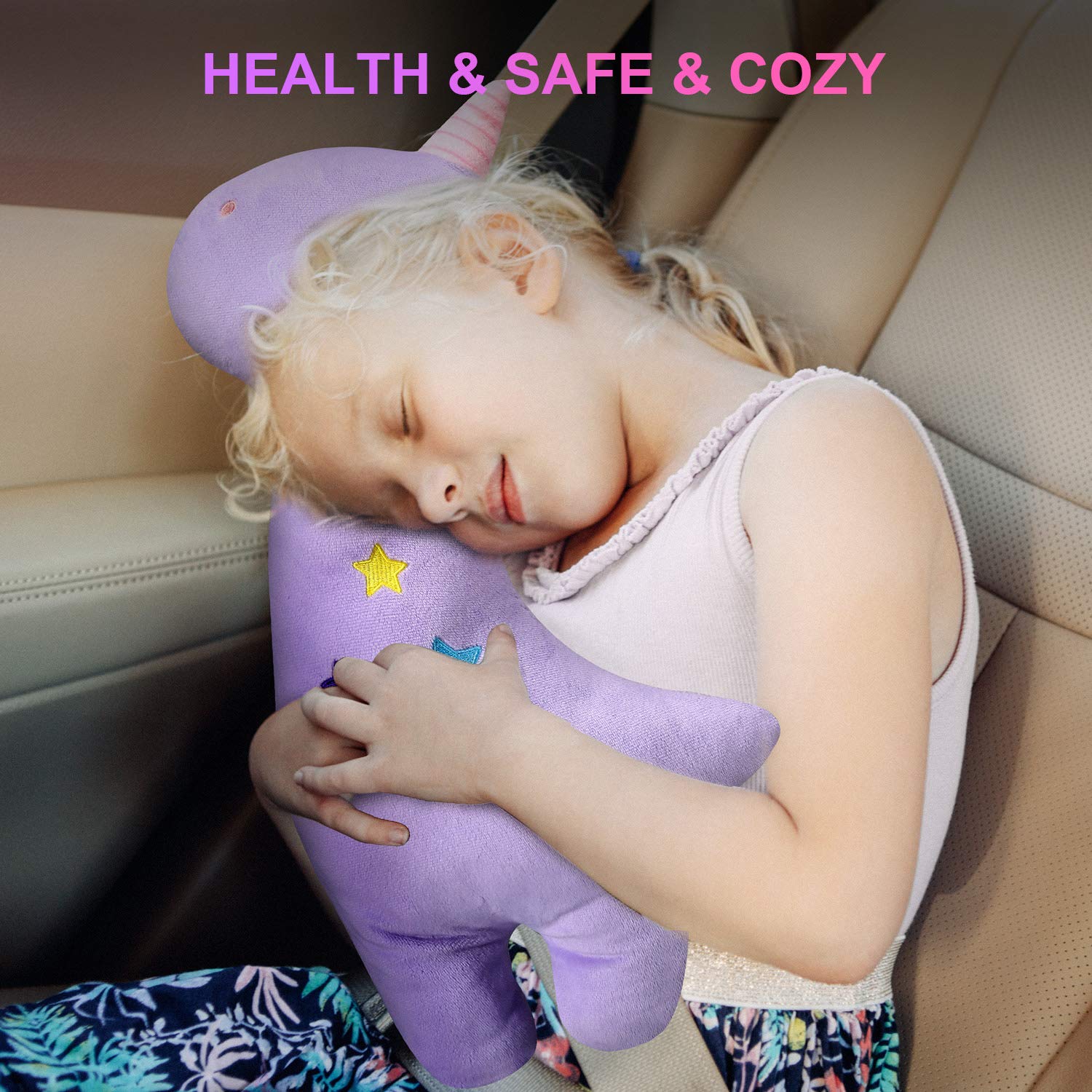 Farochy kid travel pillow offers nap support during road trips.