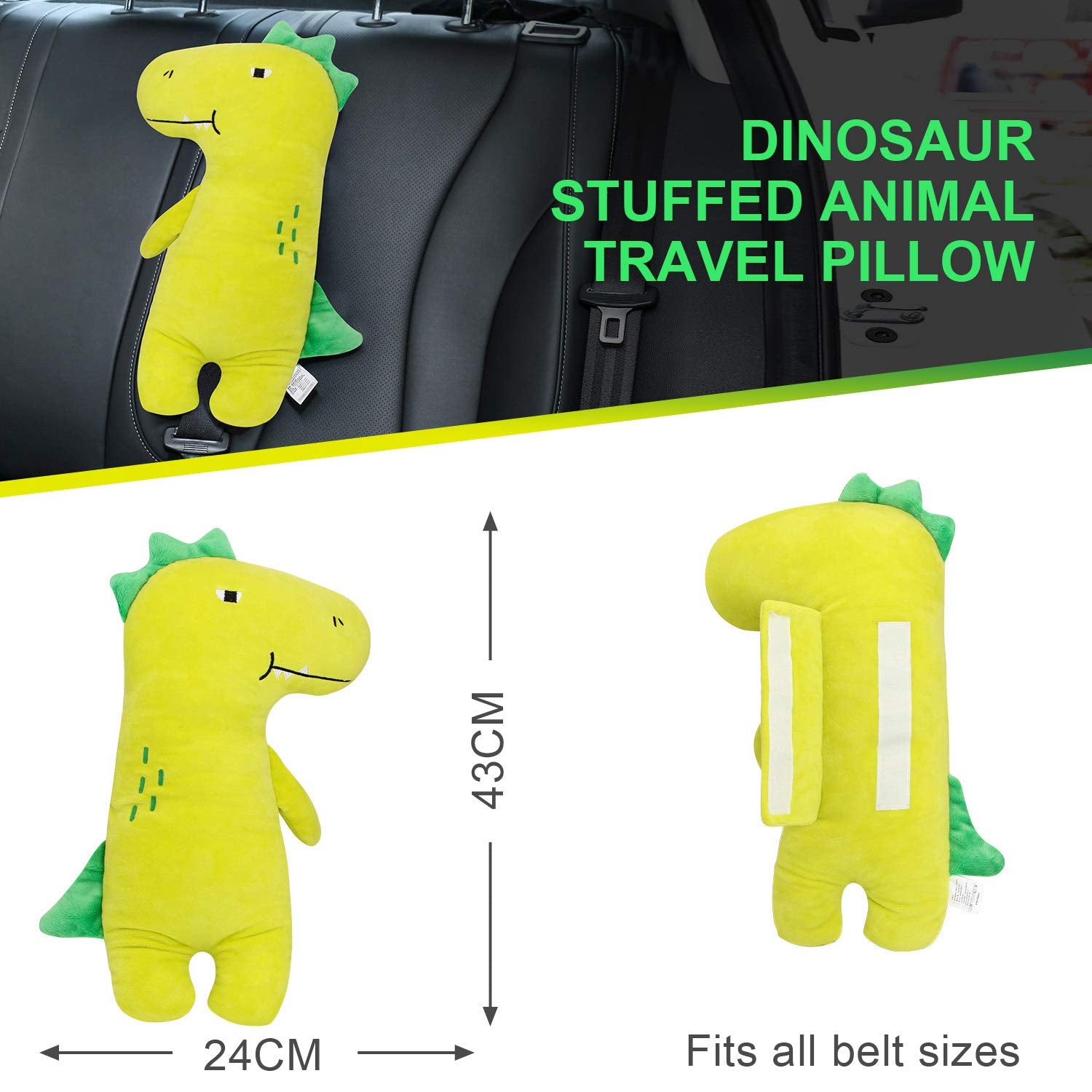 Farochy seatbelt cover with Velcro attachment stays secure and easy to adjust