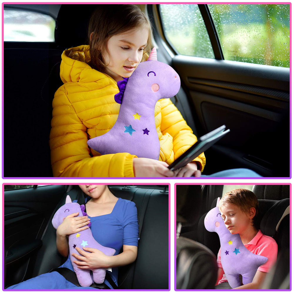 Farochy unicorn pillow bed use doubles as a cozy kid cushion for bed.