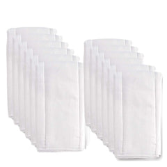 Fasoar 6ply prefold diapers white closeup, durable cotton for sensitive baby skin.