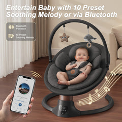 FasonBaby baby swing remote control view demonstrates easy operation from across the room